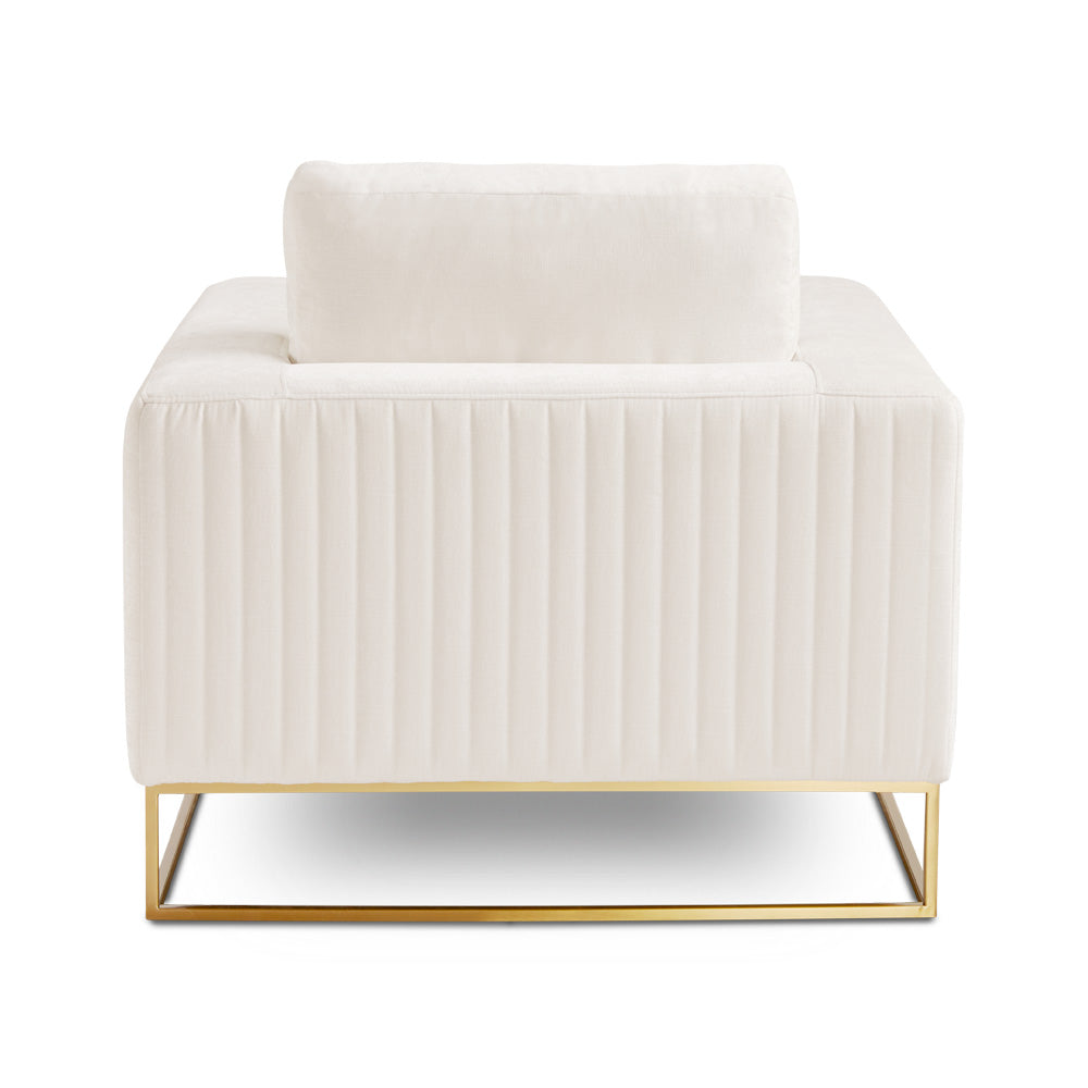 Chaise d'appoint Franklin Gold : Contessa Vanille