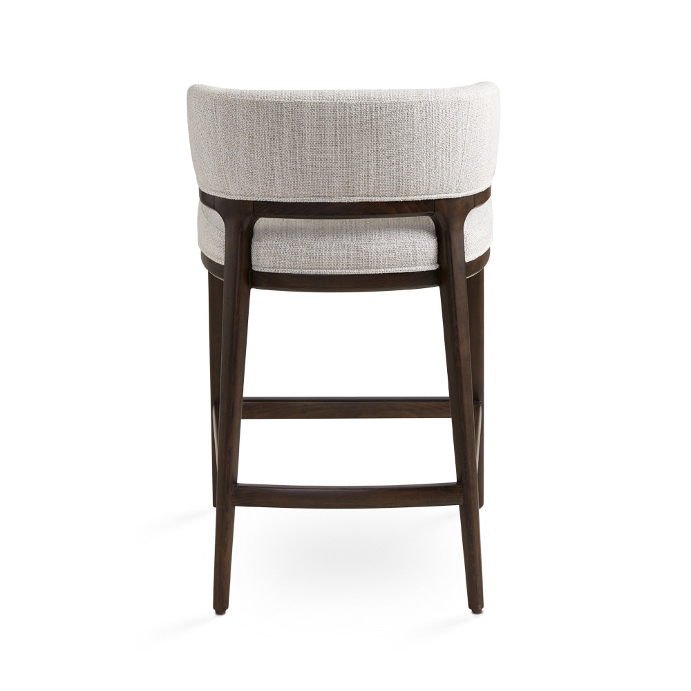 Chaise de bar Calvin : lin gris
