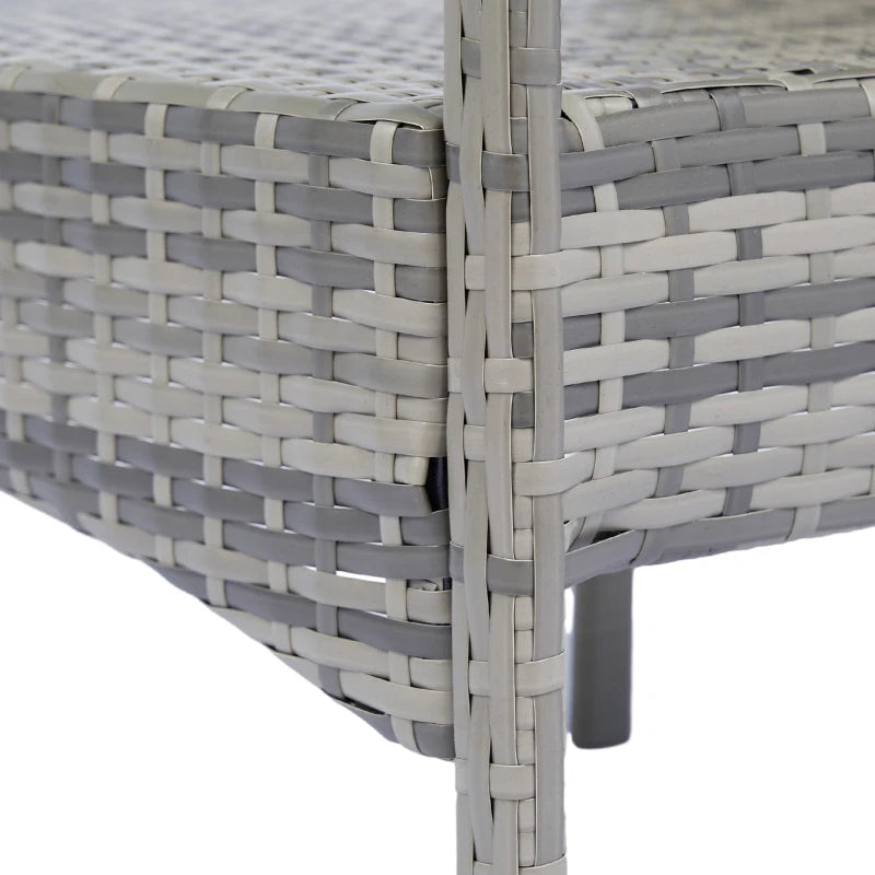 Ensemble de meubles de patio de 4 pièces avec canapé de causeuse, fauteuils, table en verre, canapé de conversation en osier extérieur,