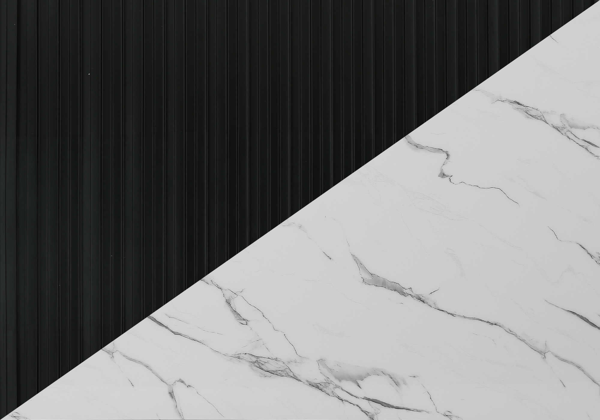 DINING BUFFET - 66"L / WHITE FAUX MARBLE TOP / BLACK BASE : I 1225