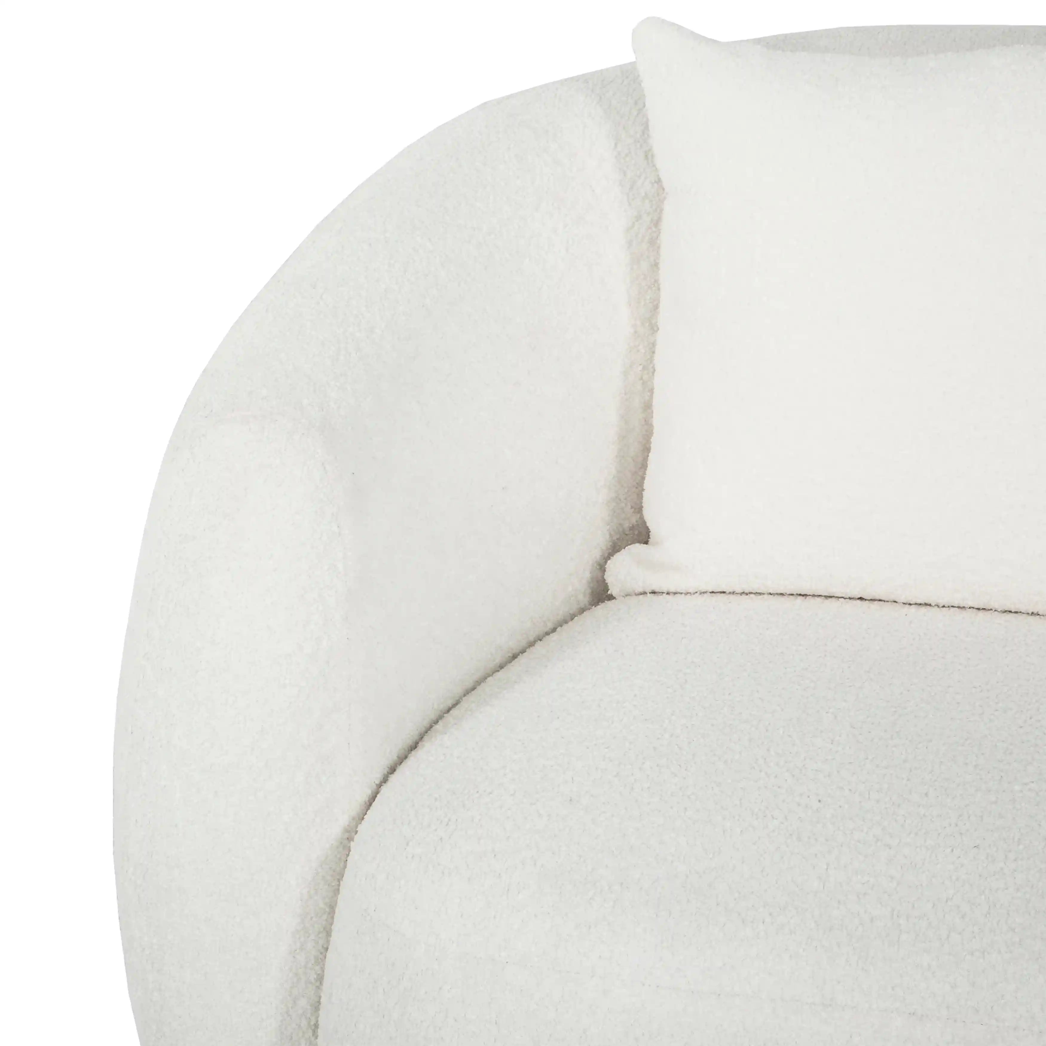 Sofa Diana en bouclé ivoire – Confort moderne et doux