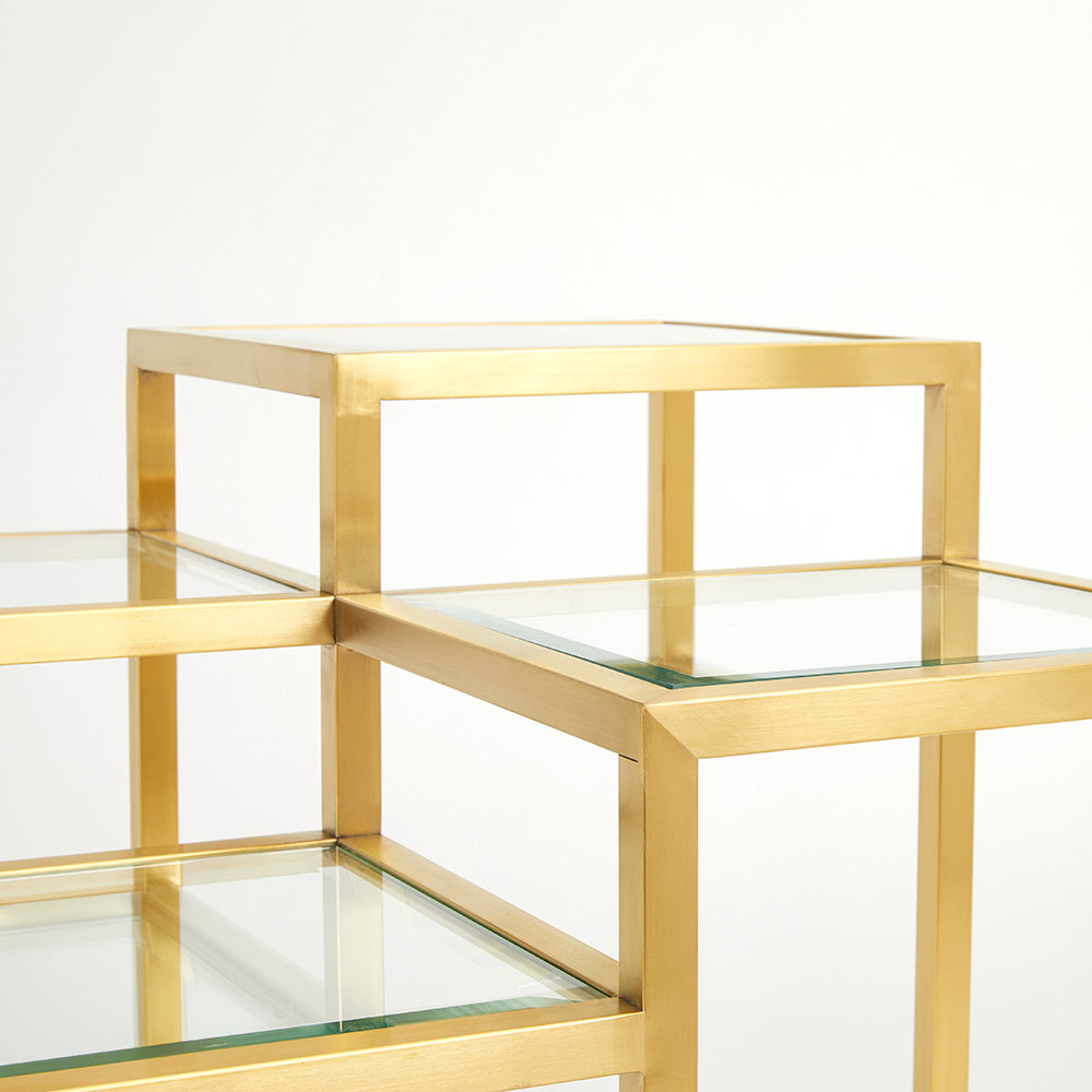 Table de bout dorée Elmore