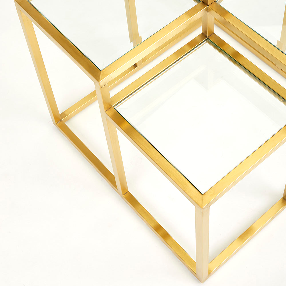 Table de bout dorée Elmore