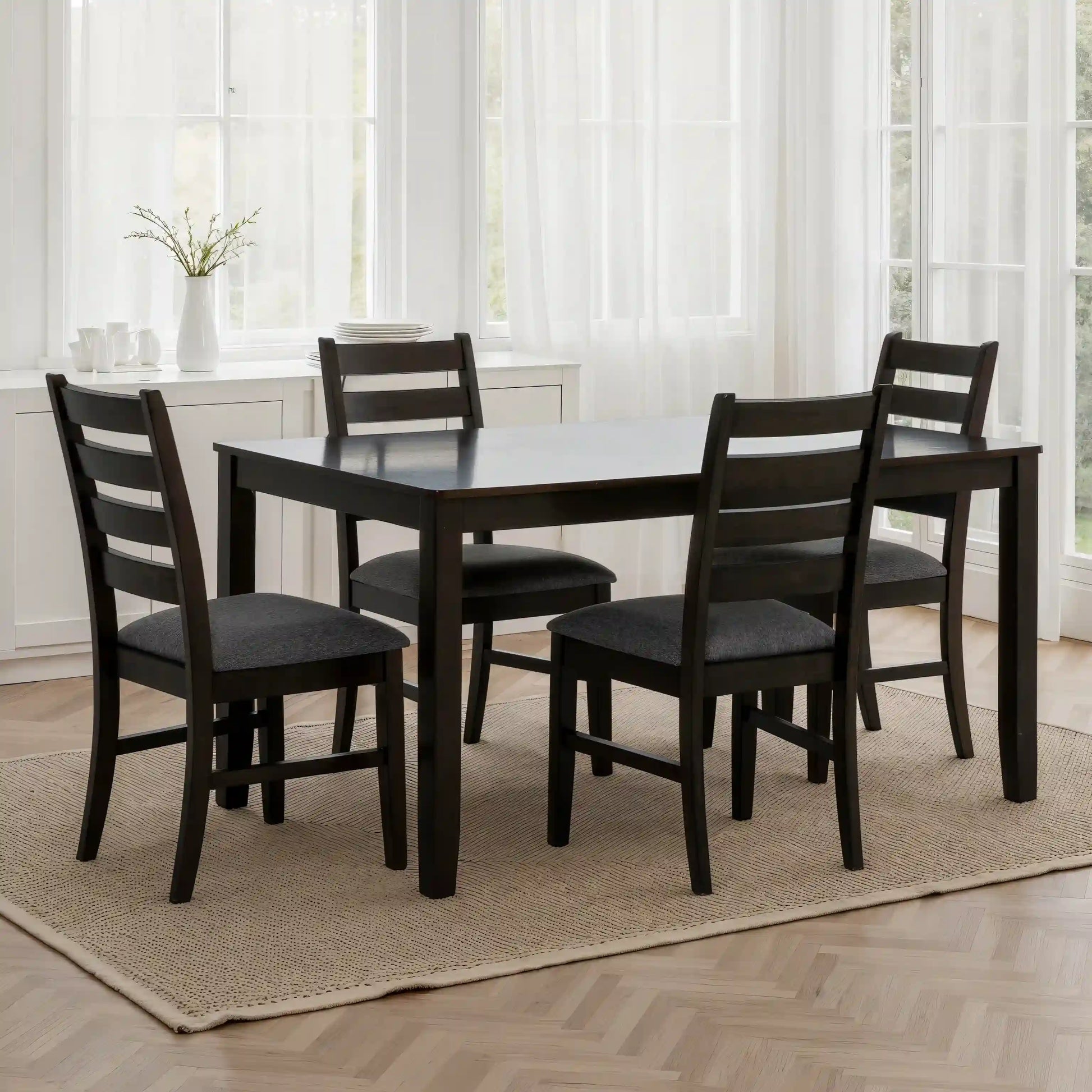Ensemble de Cuisine 4 Places Brun