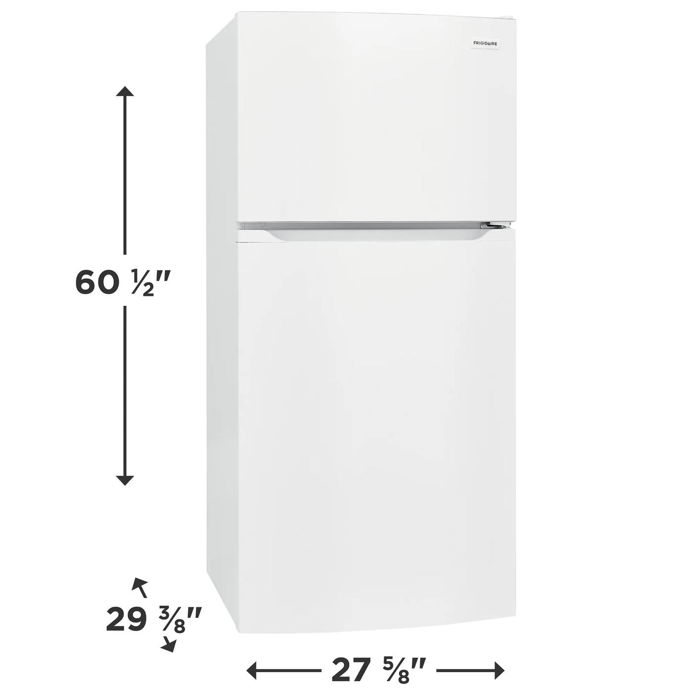 Réfrigérateur Frigidaire 14 pi³ Congélateur Haut 28" Blanc