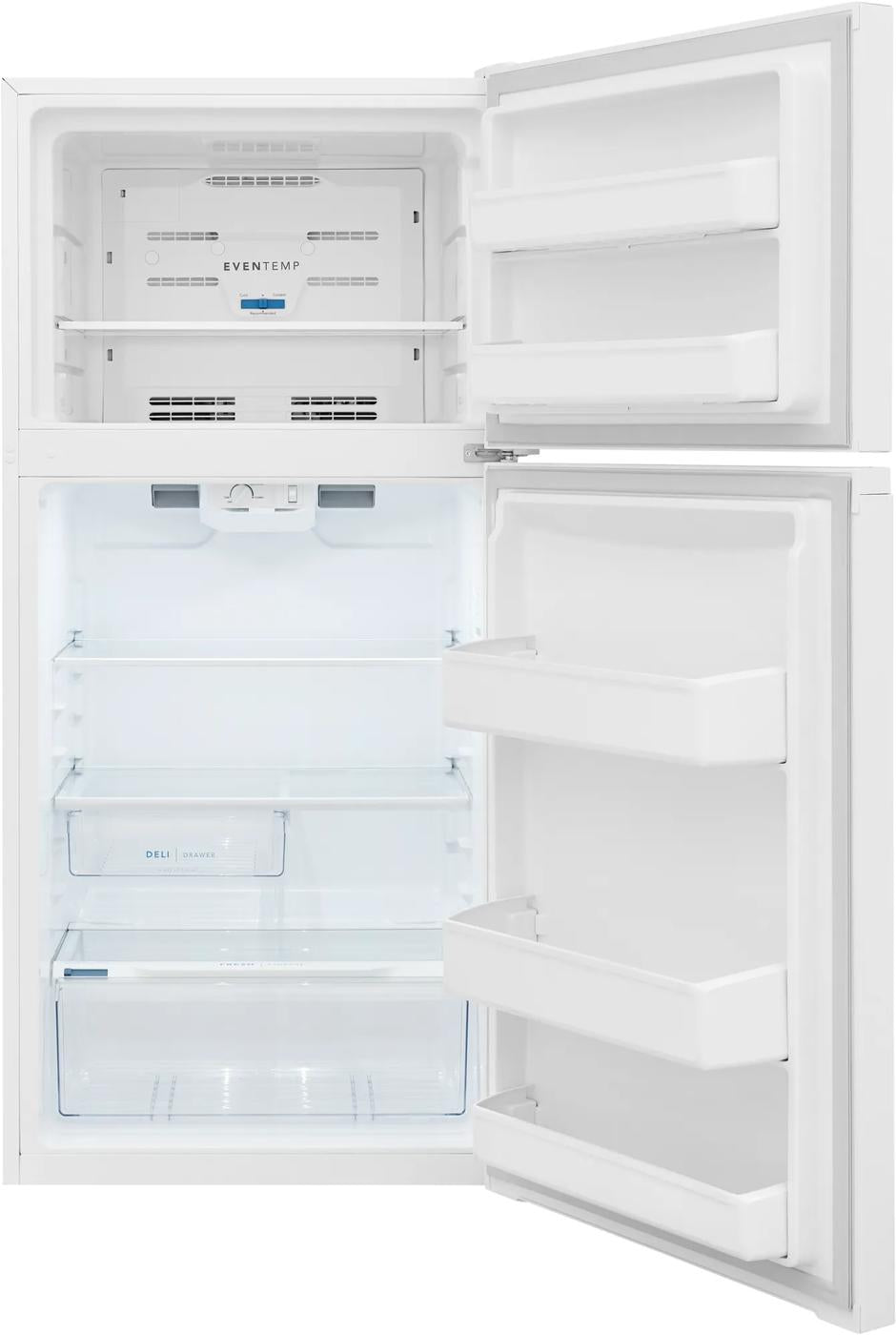 Réfrigérateur Frigidaire 14 pi³ Congélateur Haut 28" Blanc