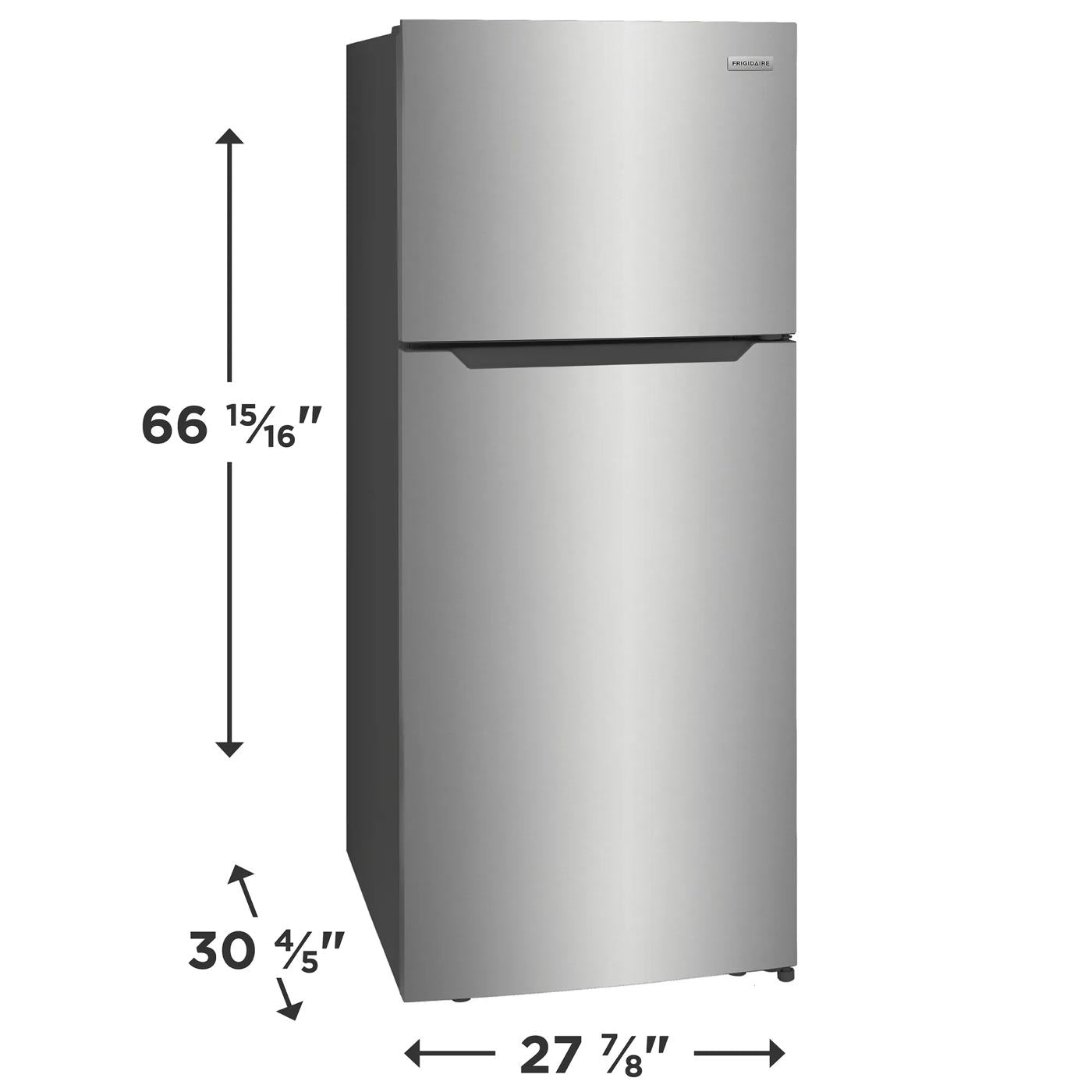 Réfrigérateur Frigidaire 18 pi³ Congélateur Haut 30" Inox