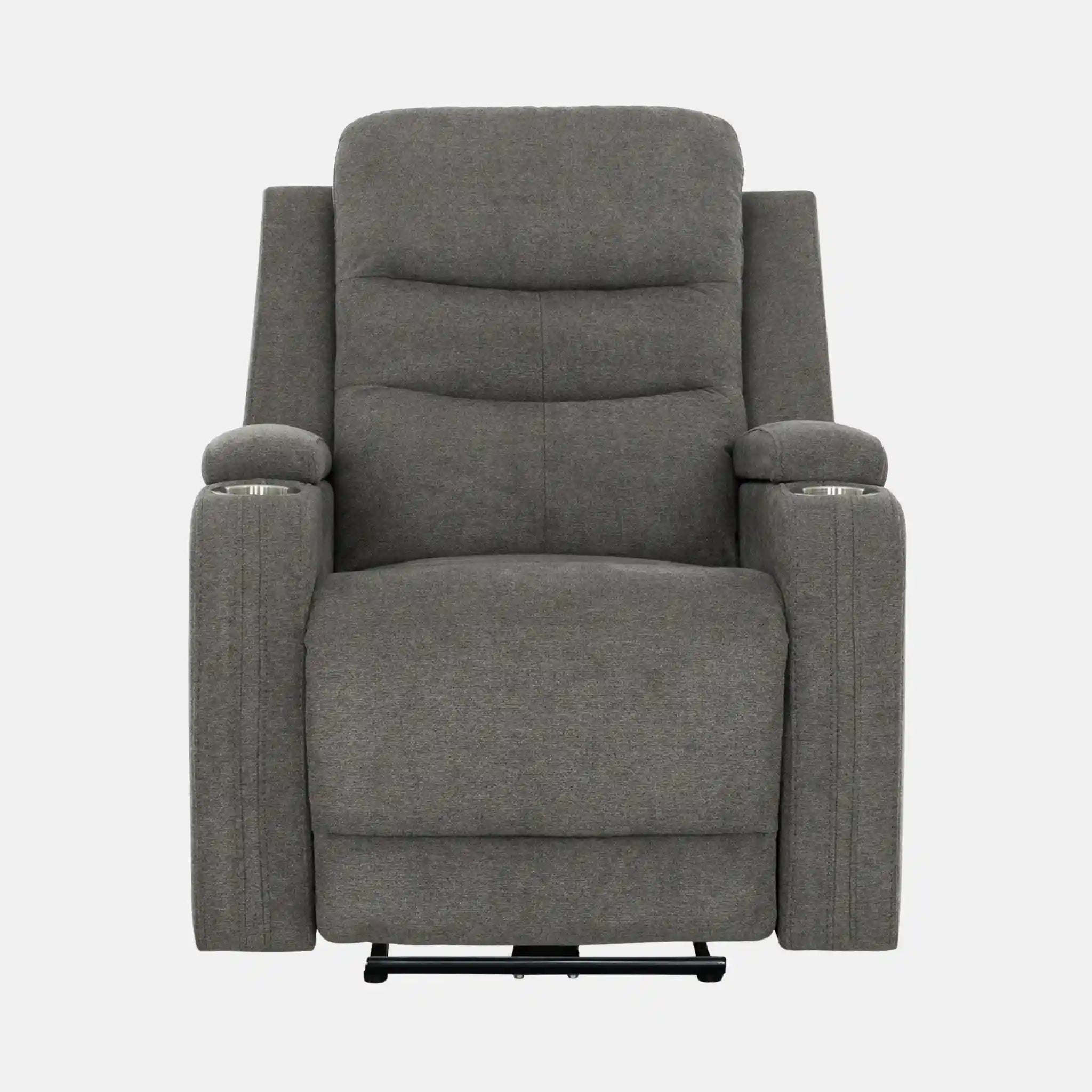 Fauteuil Inclinable Électrique Tissu Gris
