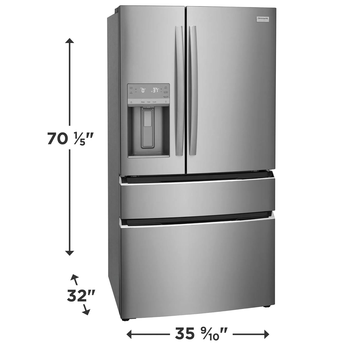 Frigidaire Gallery 22 cu. ft. Stainless Steel 36" 4-Door Refrigerator