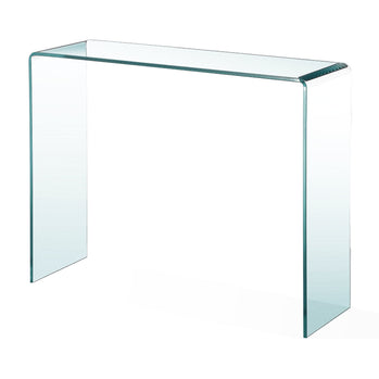 Table console en verre courbé