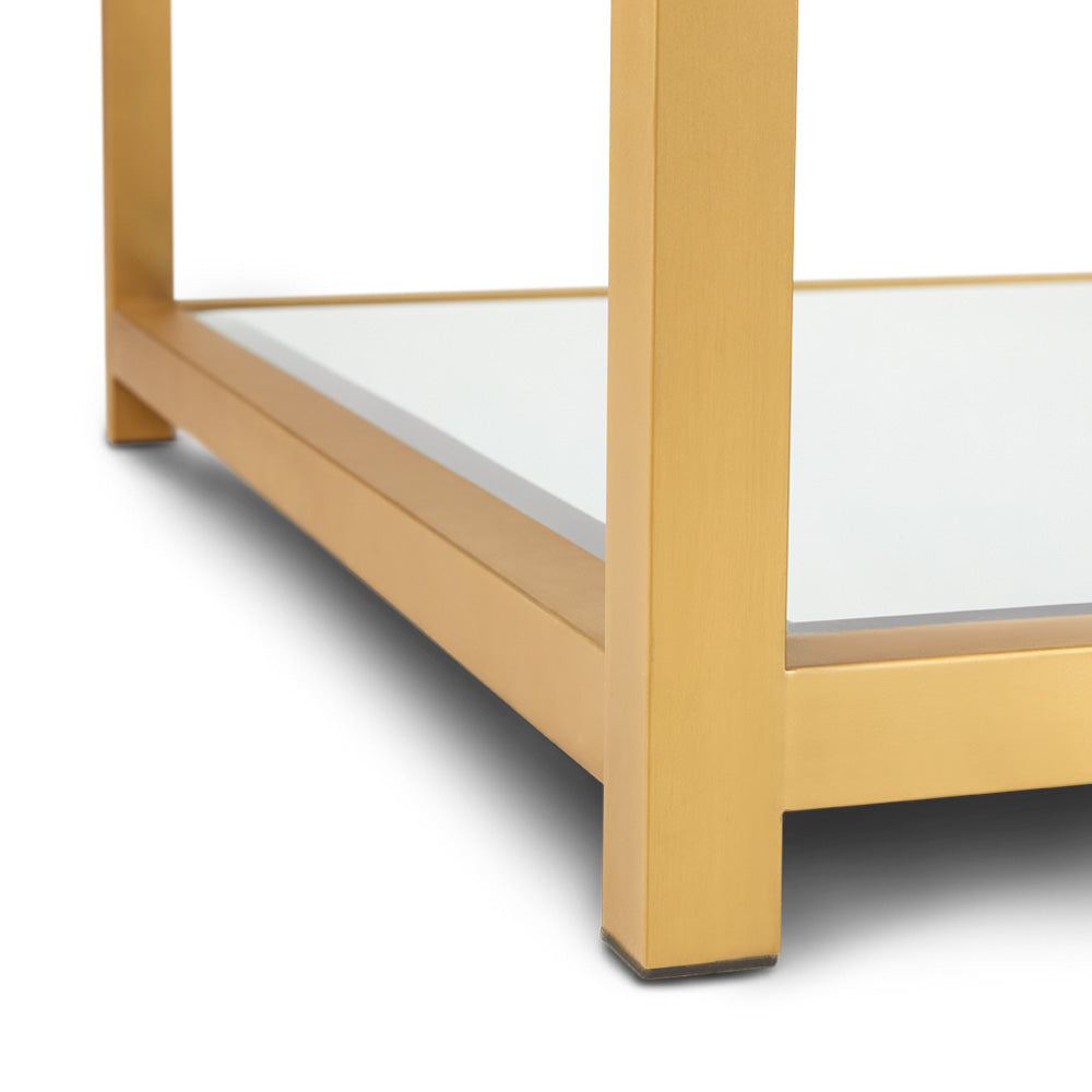Table basse Caspian Gold : rectangulaire