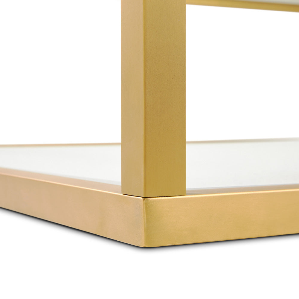 Table basse carrée caspienne : or