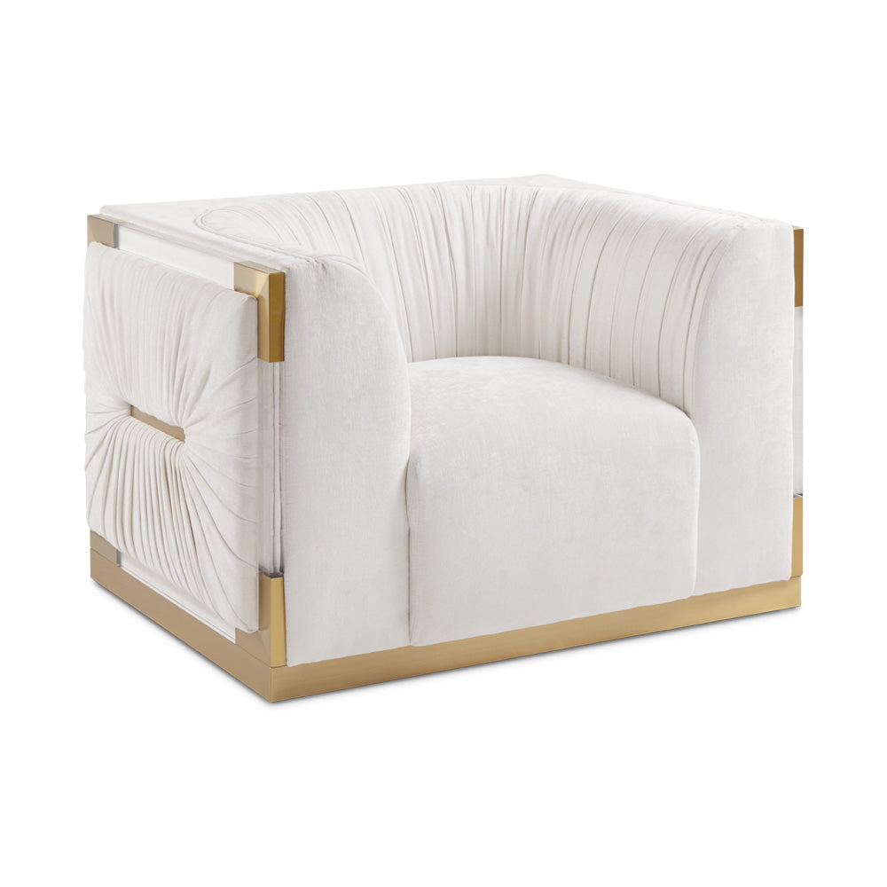 Chaise d'appoint Paloma Gold : Contessa Vanille