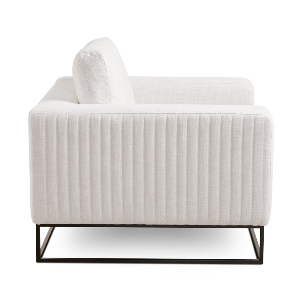 Chaise d'appoint Franklin : Lin gris