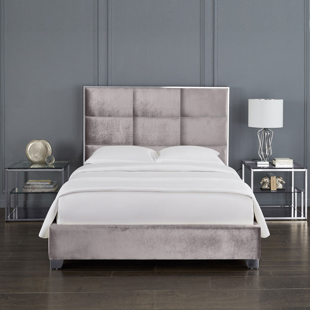Lit Blair : Velours Gris