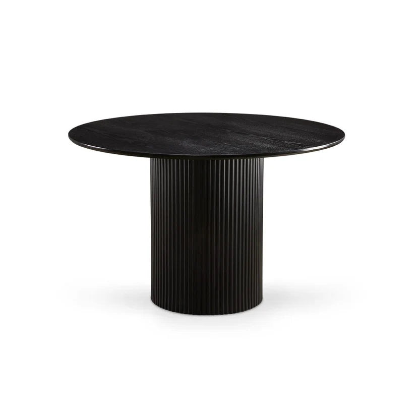 Table de salle à manger ronde HARMONY noire de 120 cm