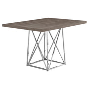 TABLE A MANGER - 36"X 48" / TAUPE FONCE / METAL CHROME ( Meuble Mtl )