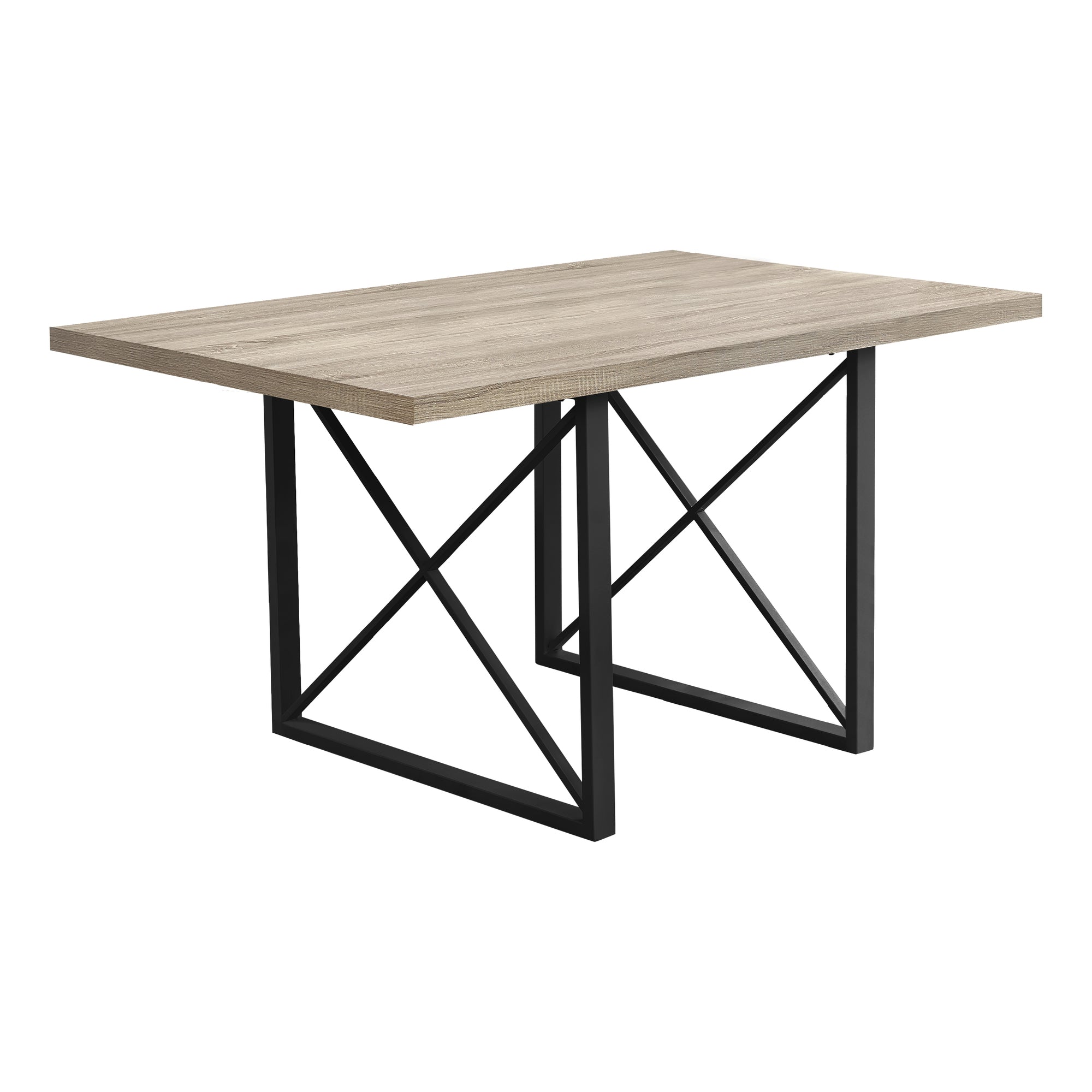 TABLE A MANGER - 36"X 60" / TAUPE FONCE / METAL NOIR ( Meuble Mtl ) 