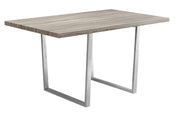 TABLE A MANGER - 36"X 60" / TAUPE FONCE / METAL CHROME ( Meuble Mtl ) 