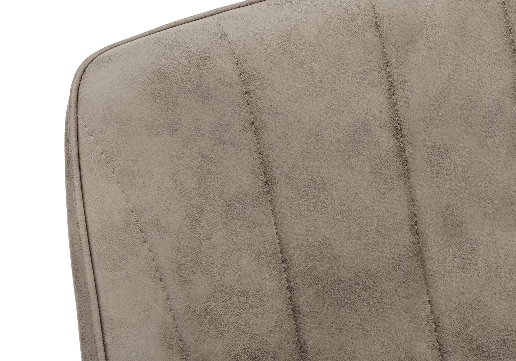 CHAISE DE SALLE A MANGER - 2PCS / 33"H / TISSU TAUPE / METAL NOIR ( Meuble Mtl ) 