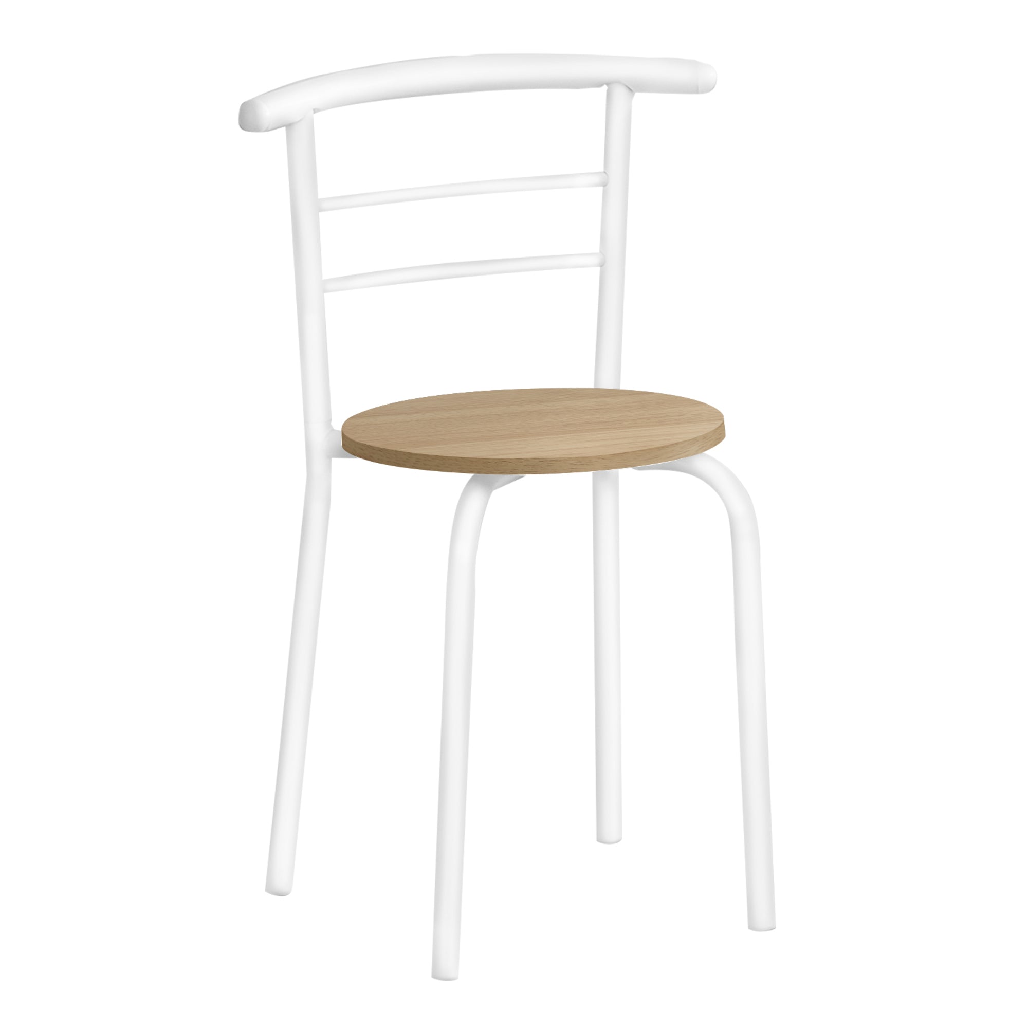 ENSEMBLE A DÎNER - ENSEMBLE 3PCS / DESSUS NATUREL / METAL BLANC ( Meuble Mtl )