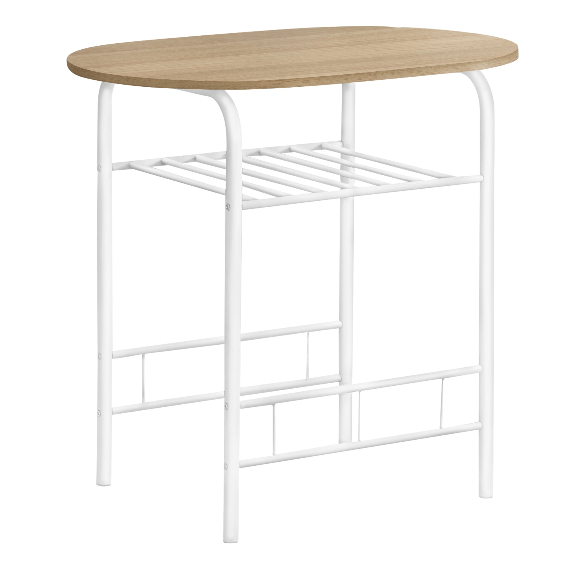 ENSEMBLE A DÎNER - ENSEMBLE 3PCS / DESSUS NATUREL / METAL BLANC ( Meuble Mtl )