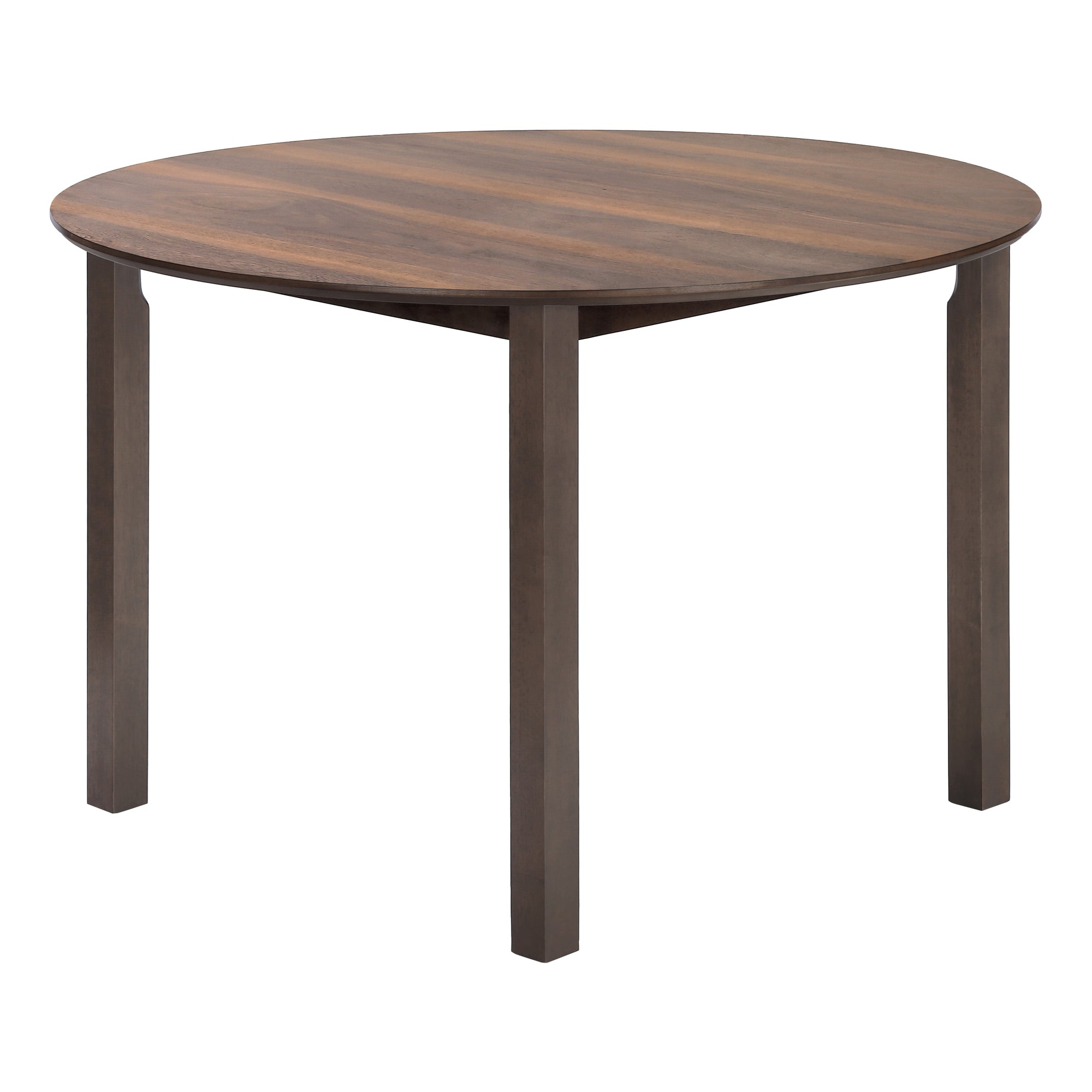 TABLE À MANGER - PLACAGE NOYER BRUN / 48"DIA