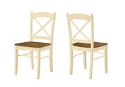 CHAISE À MANGER - 2PCS / 36"H CRÈME / CHÊNE