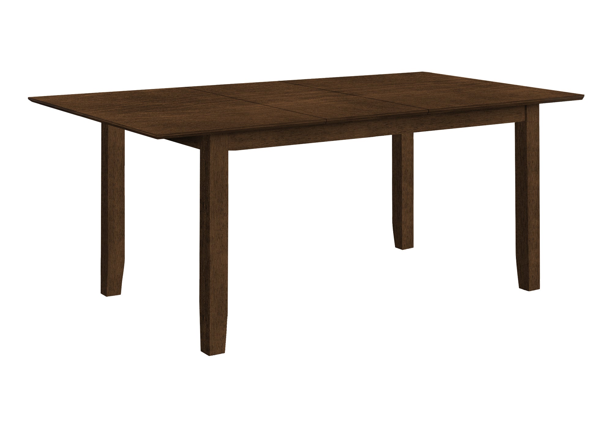 TABLE À MANGER - PLACAGE BRUN 42"X 78"/ 18" PANNEAU D'EXTENSION
