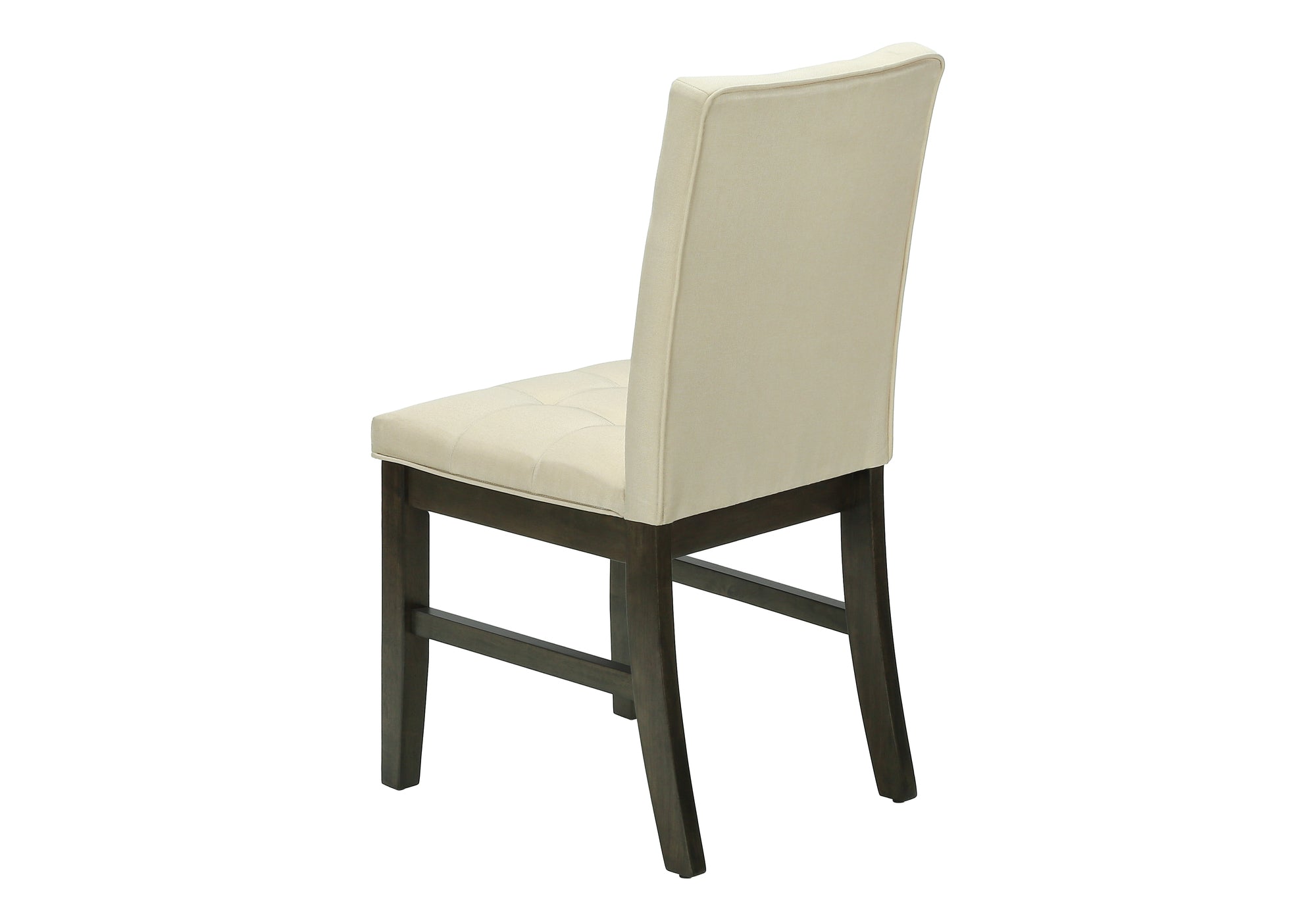 CHAISE À MANGER - 2PCS / 37"H ASSISE TISSU GRIS / CRÈME