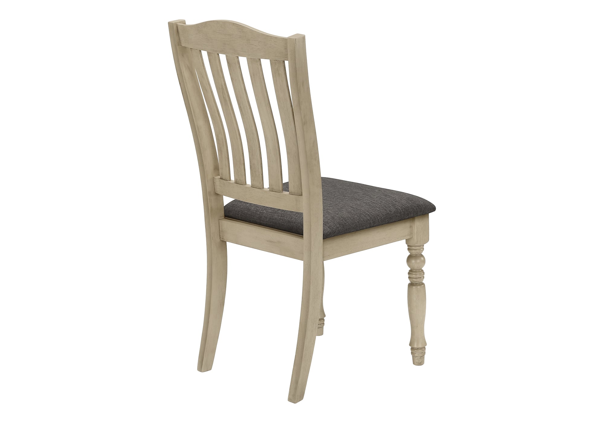 CHAISE À MANGER - 2PCS / 39"H GRIS ANTIQUE / TISSU GRIS