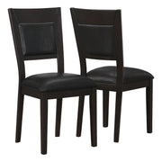 CHAISE DE SALLE À MANGER - 2PCS / 39"H / CAPPUCCINO / ASSISE BRUN ( Meuble Mtl ) 