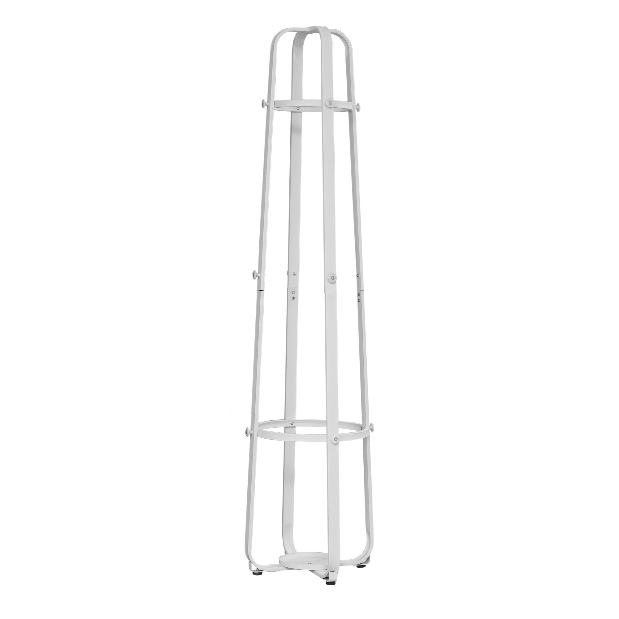 PORTE MANTEAU - 72"H / METAL BLANC AVEC PORTE PARAPLUIE ( Meuble Mtl ) 