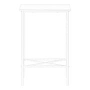 TABLE D'APPOINT - 24"H /BLANC / METAL BLANC ( Meuble Mtl ) 