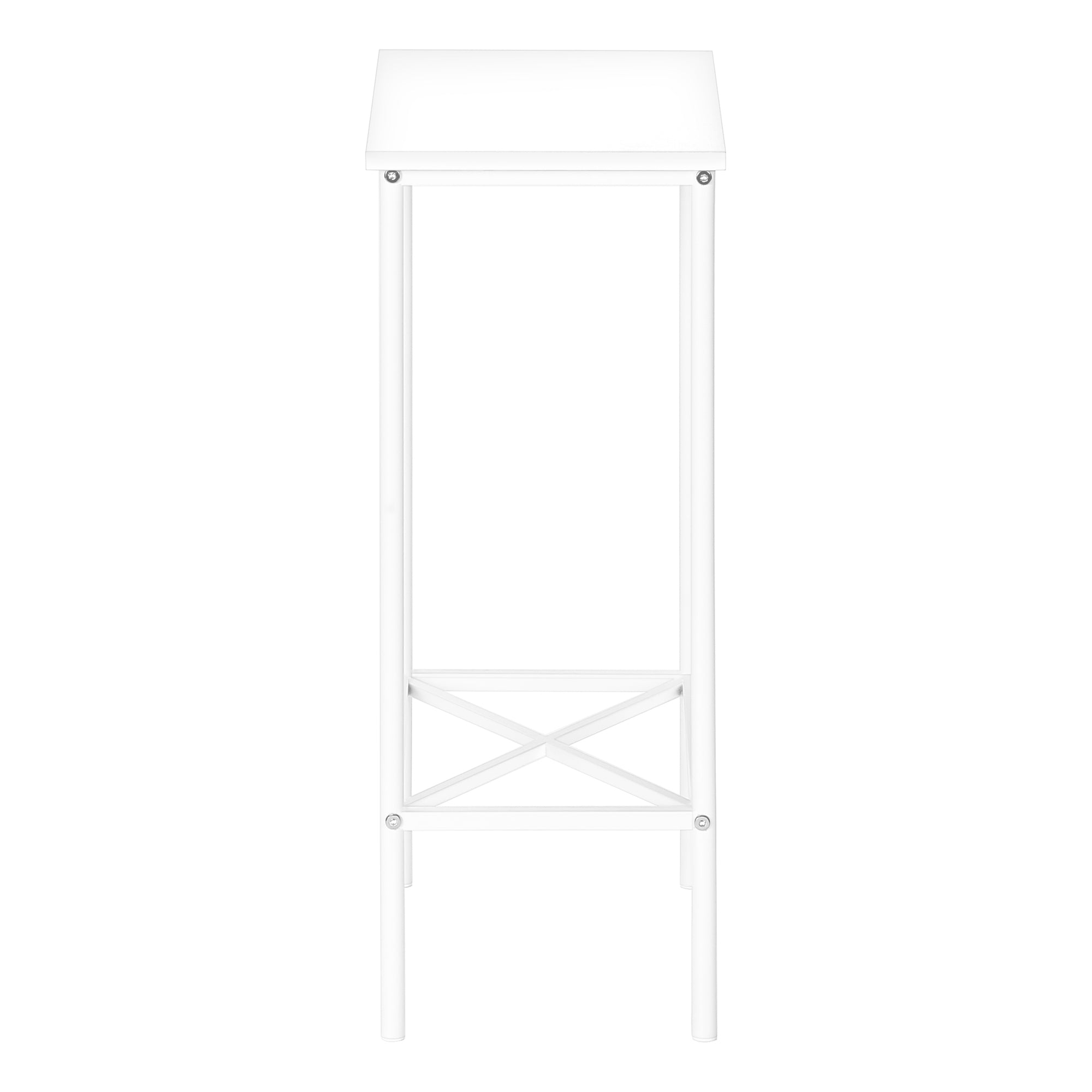 TABLE D'APPOINT - 24"H /BLANC / METAL BLANC ( Meuble Mtl ) 