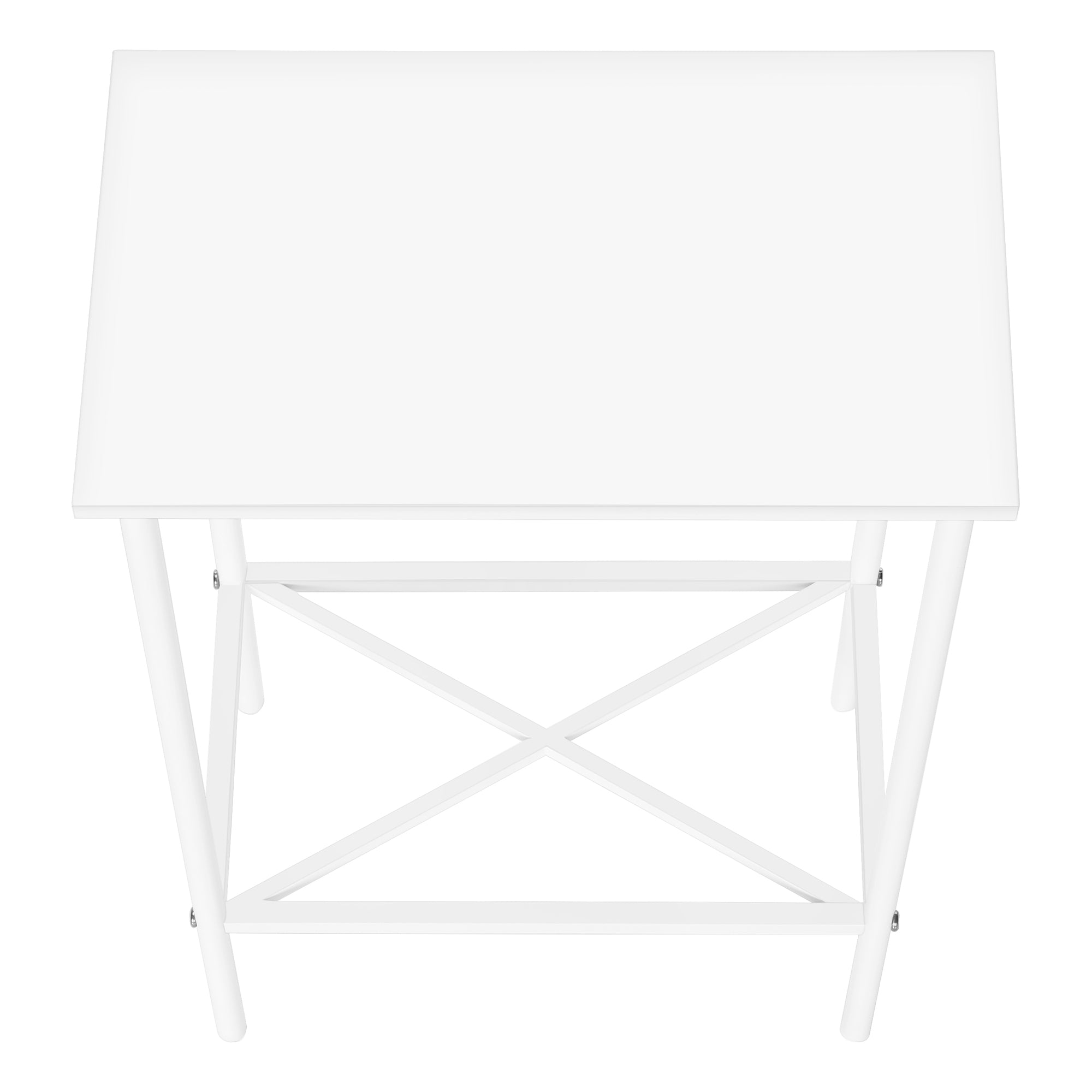 TABLE D'APPOINT - 24"H /BLANC / METAL BLANC ( Meuble Mtl ) 