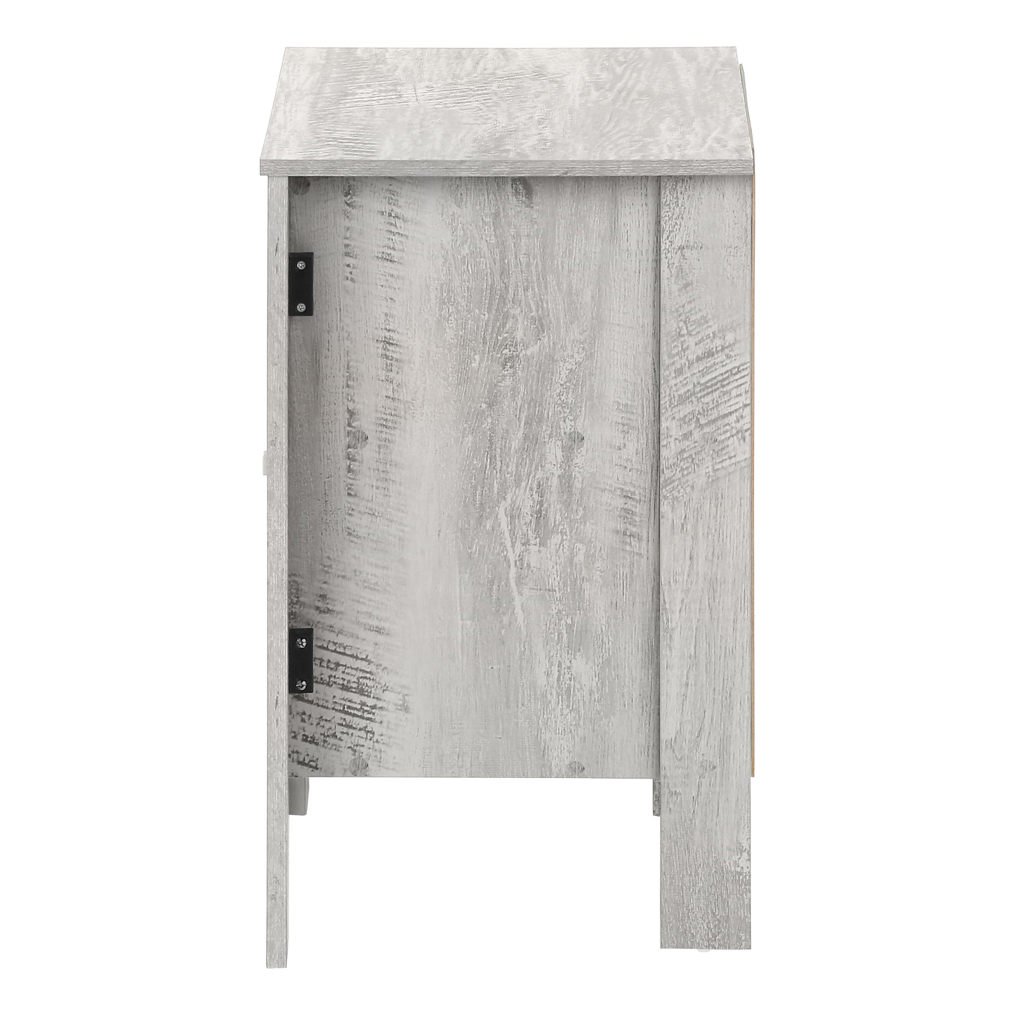 TABLE D'APPOINT - TABLE DE NUIT GRIS INDUSTRIEL AVEC RANGEMENT ( Meuble Mtl )