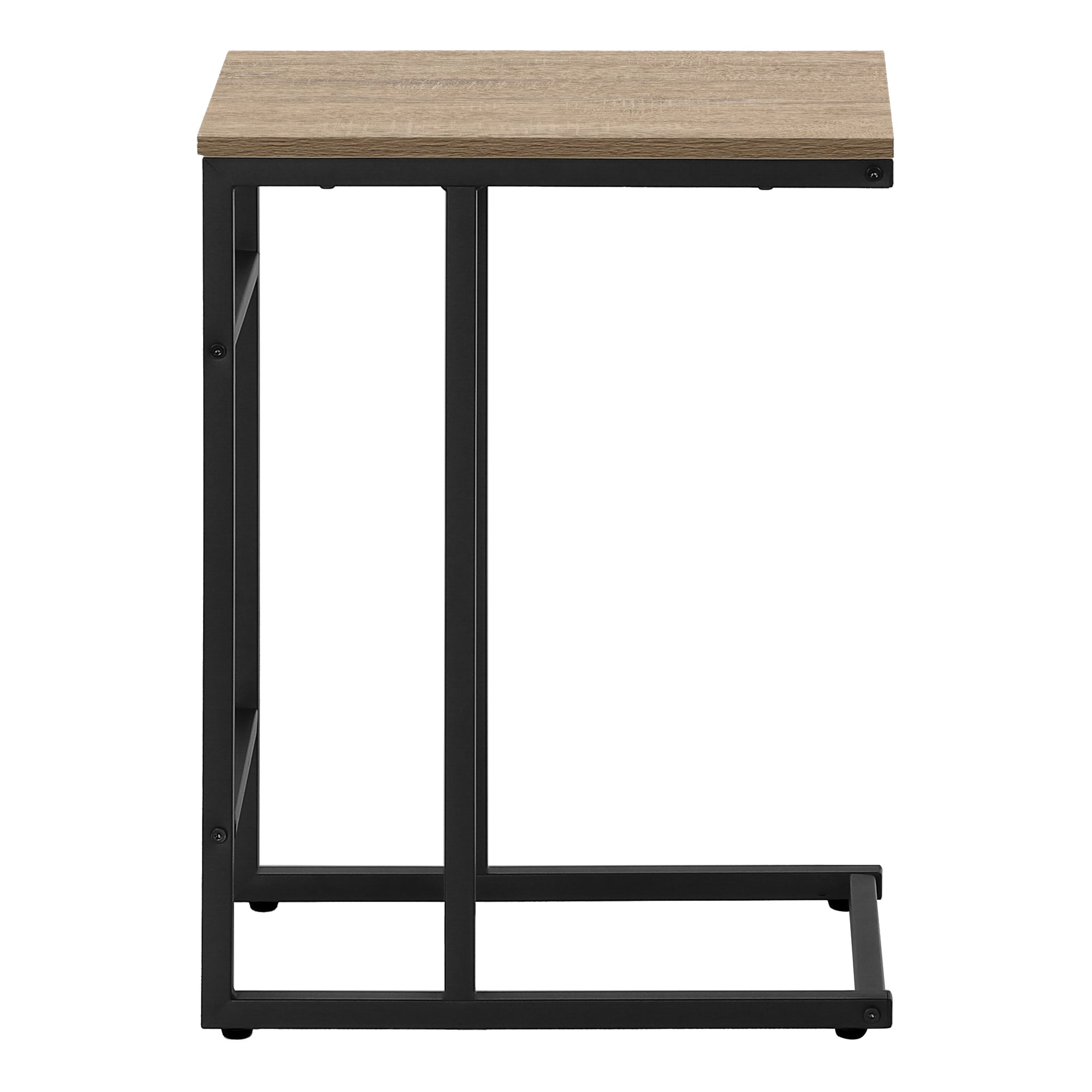 TABLE D'APPOINT - 24"H / TAUPE FONCE / METAL NOIR ( Meuble Mtl ) 