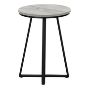 TABLE D'APPOINT - 22"H / GRIS / METAL NOIR ( Meuble Mtl ) 