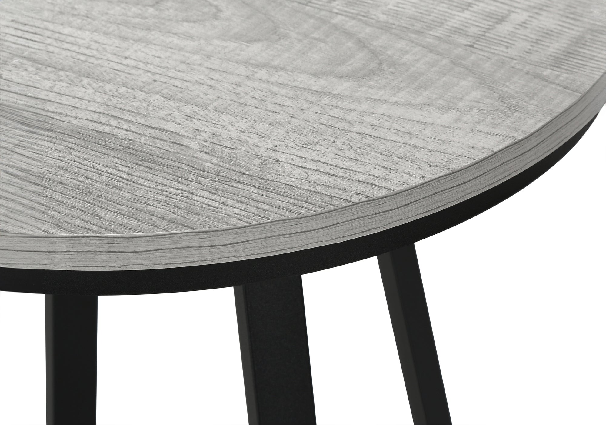 TABLE D'APPOINT - 22"H / GRIS / METAL NOIR ( Meuble Mtl ) 