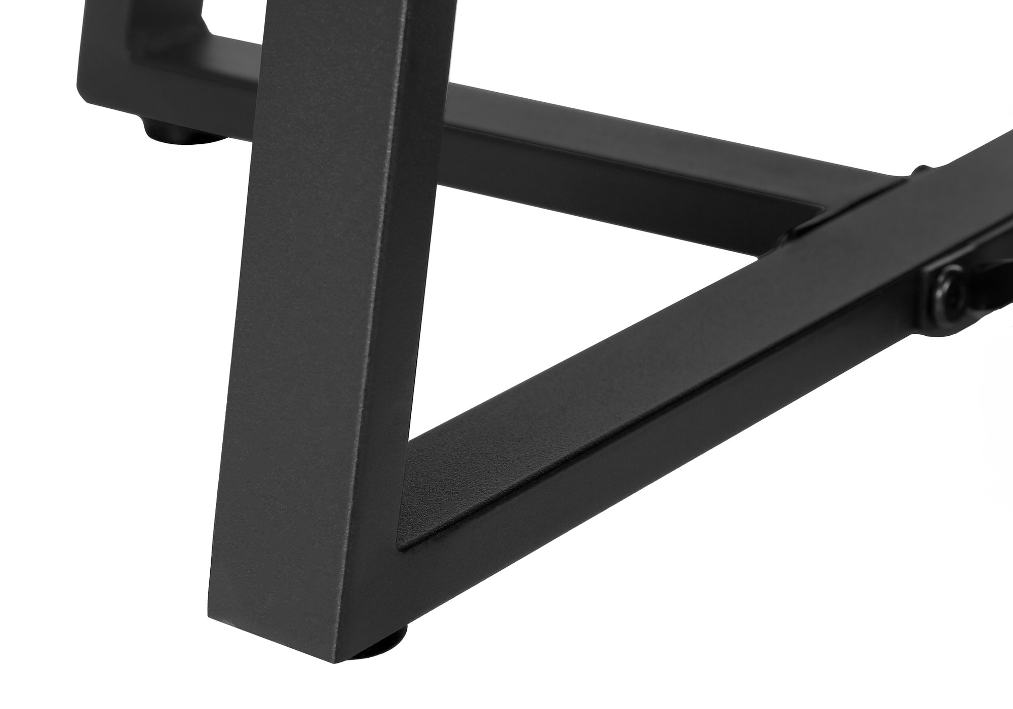 TABLE D'APPOINT - 22"H / MARBRE BLANC / METAL NOIR ( Meuble Mtl )