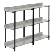 TABLE D'APPOINT - 48"L / CONSOLE D'ENTREE METAL GRIS / NOIR ( Meuble Mtl ) 