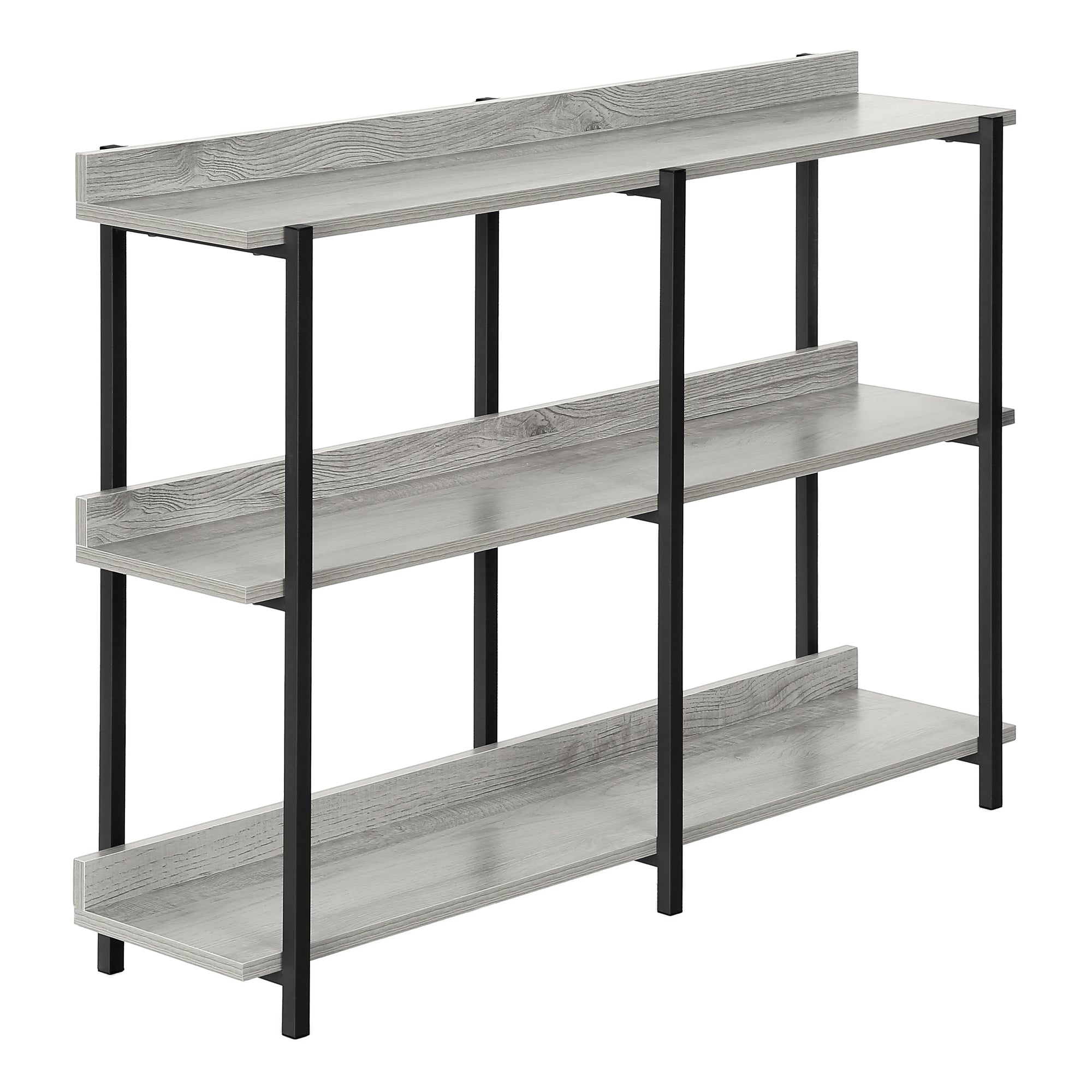 TABLE D'APPOINT - 48"L / CONSOLE D'ENTREE METAL GRIS / NOIR ( Meuble Mtl ) 