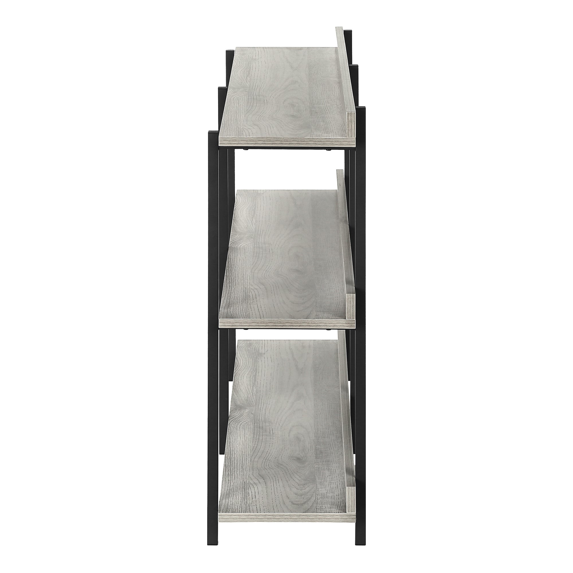 TABLE D'APPOINT - 48"L / CONSOLE D'ENTREE METAL GRIS / NOIR ( Meuble Mtl ) 