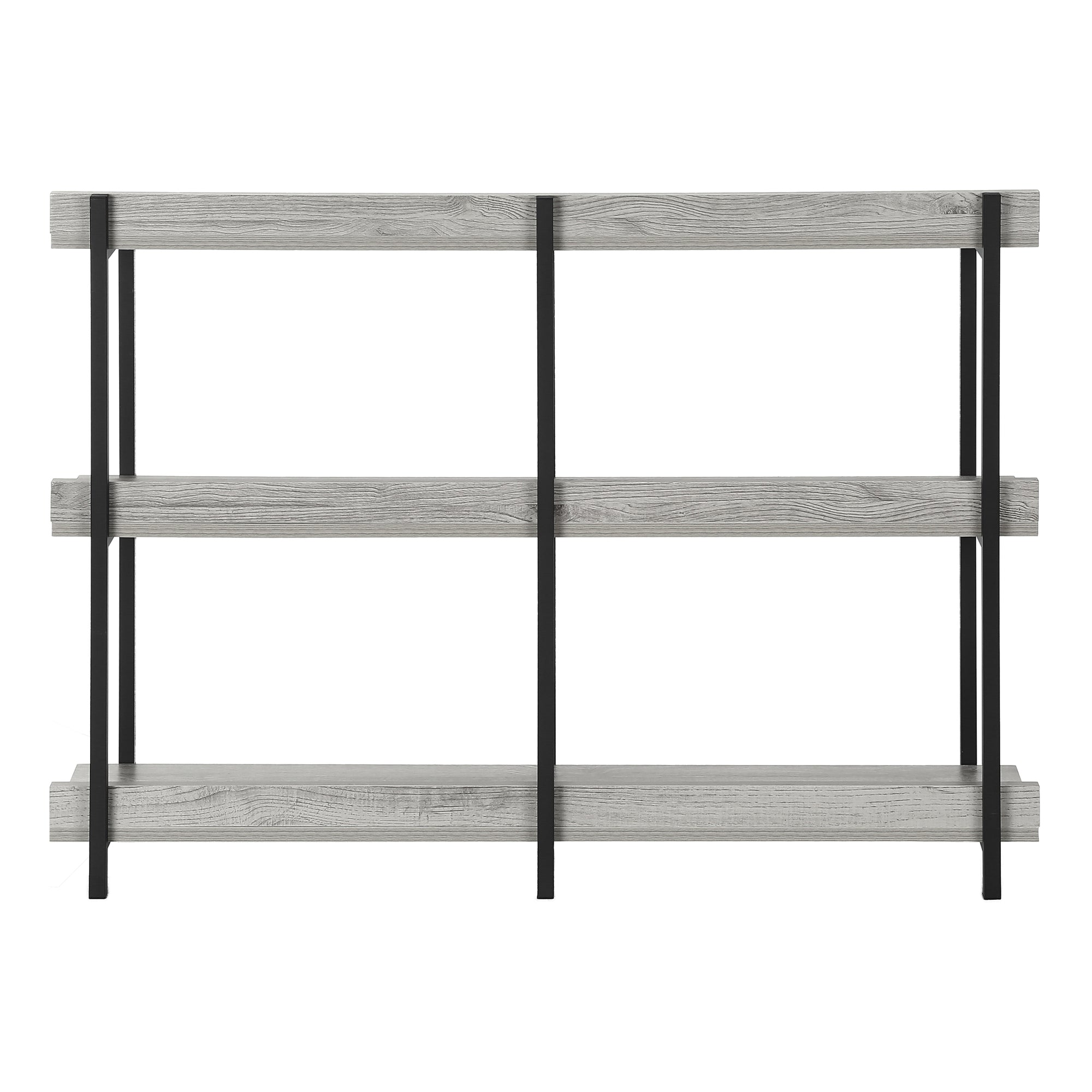 TABLE D'APPOINT - 48"L / CONSOLE D'ENTREE METAL GRIS / NOIR ( Meuble Mtl ) 