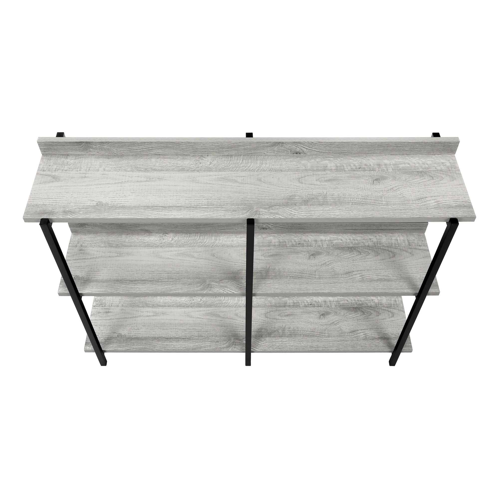 TABLE D'APPOINT - 48"L / CONSOLE D'ENTREE METAL GRIS / NOIR ( Meuble Mtl ) 