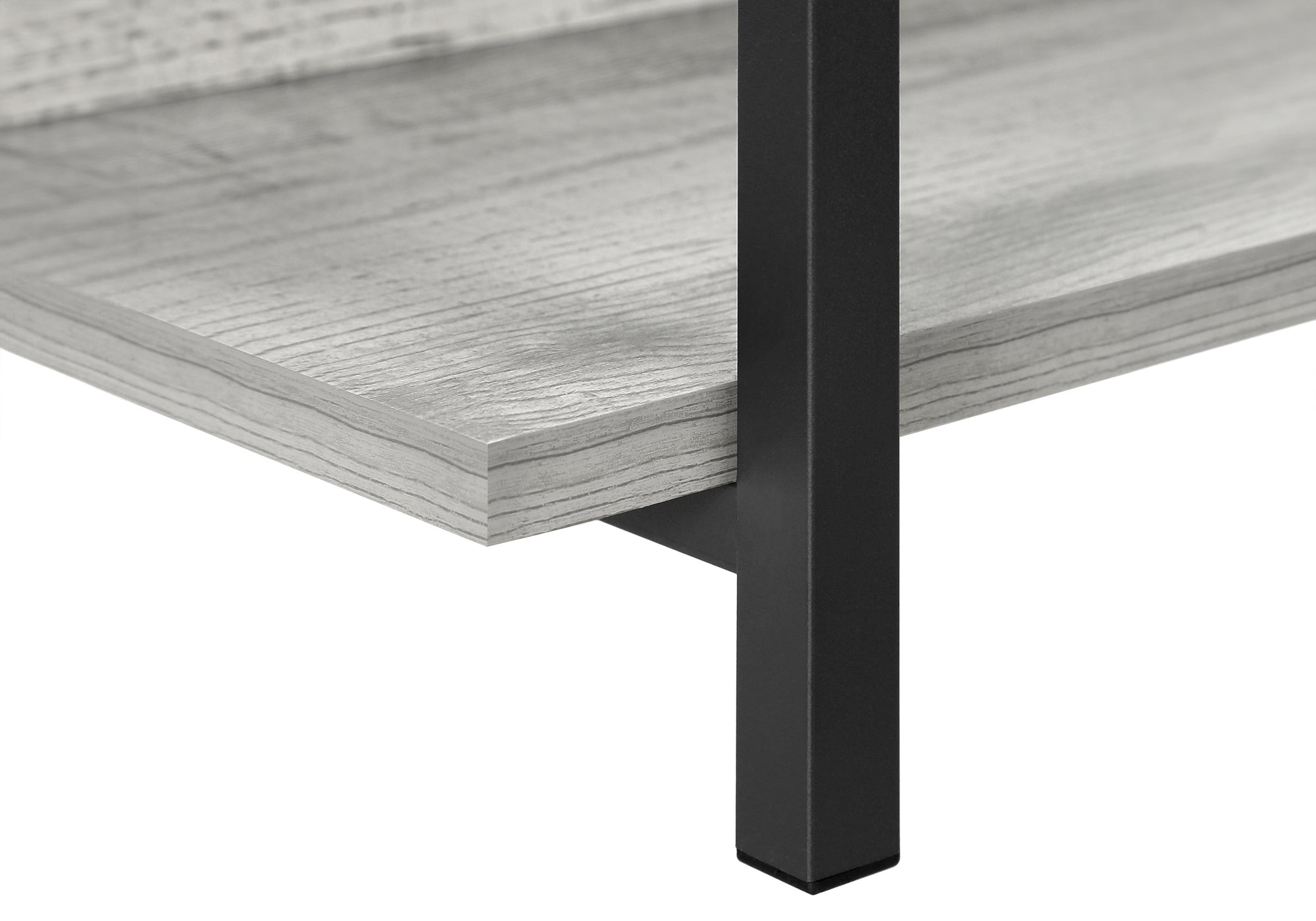 TABLE D'APPOINT - 48"L / CONSOLE D'ENTREE METAL GRIS / NOIR ( Meuble Mtl ) 