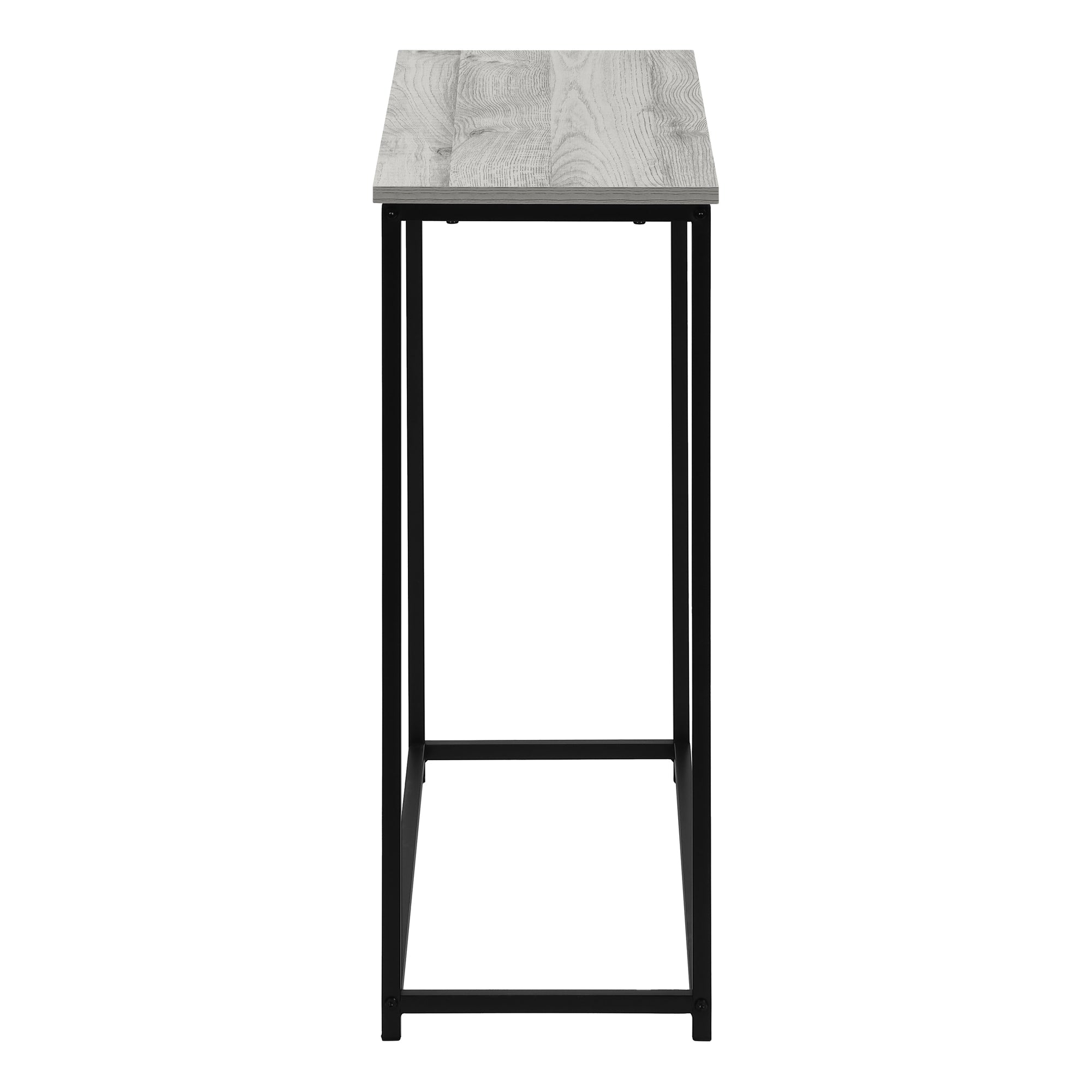 TABLE D'APPOINT - 32"L / CONSOLE D'ENTREE METAL GRIS / NOIR ( Meuble Mtl )