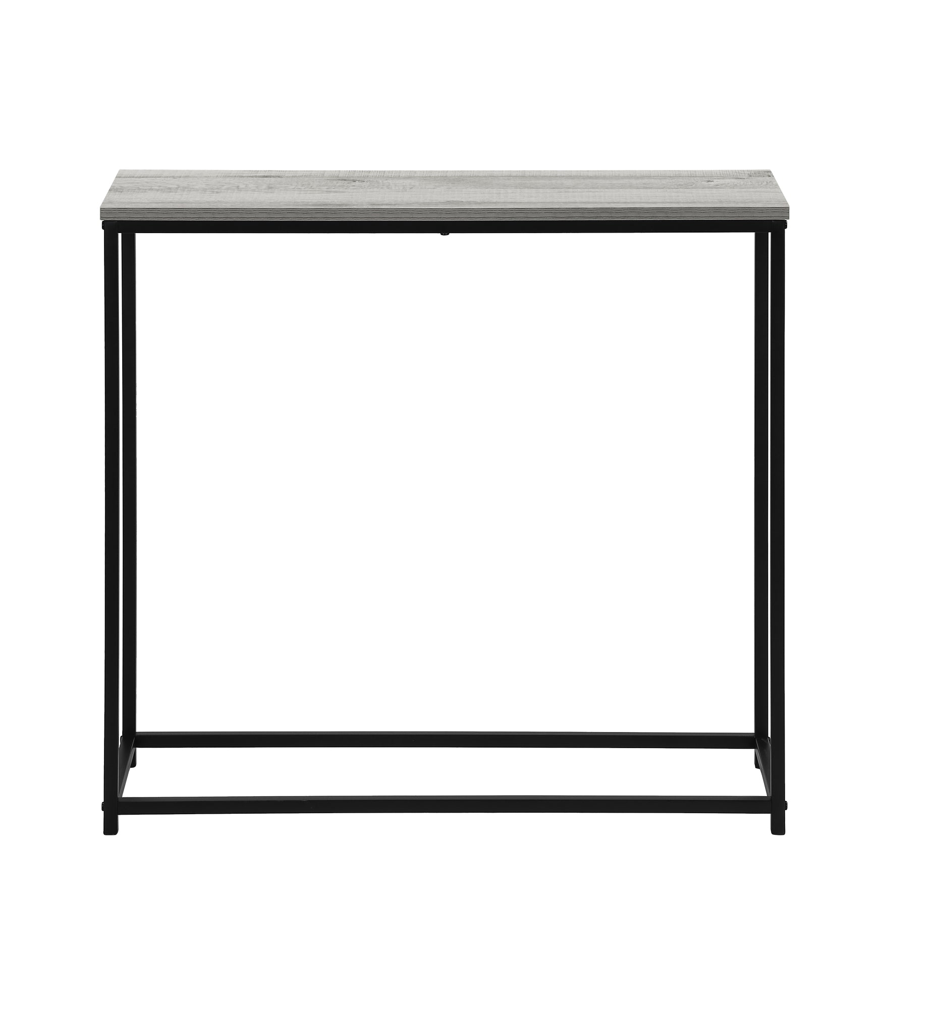 TABLE D'APPOINT - 32"L / CONSOLE D'ENTREE METAL GRIS / NOIR ( Meuble Mtl )