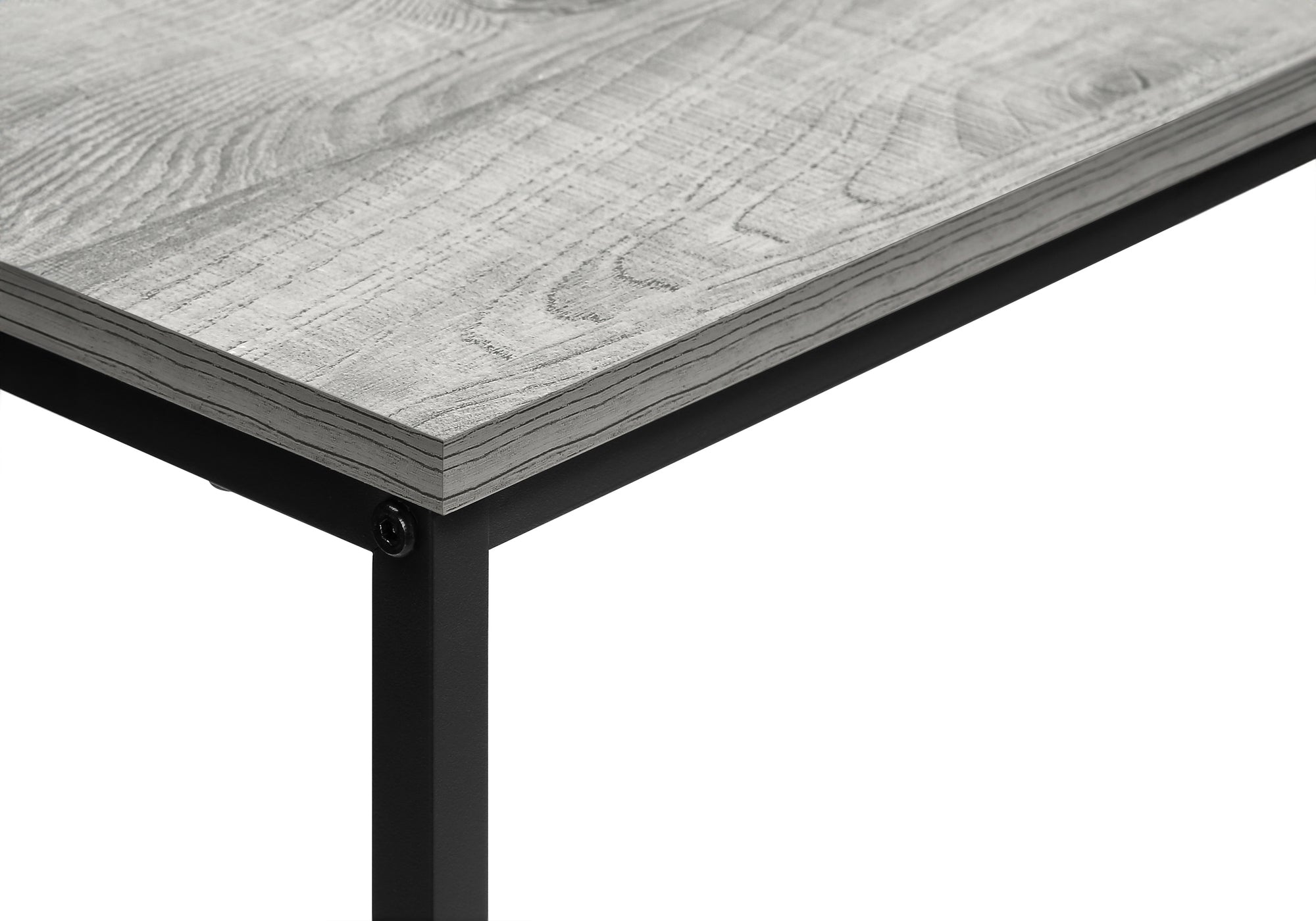 TABLE D'APPOINT - 32"L / CONSOLE D'ENTREE METAL GRIS / NOIR ( Meuble Mtl )